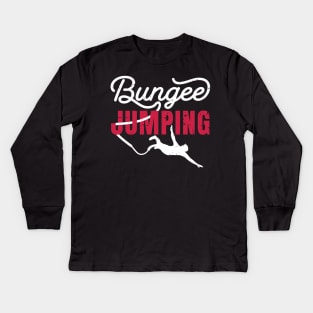 Bungee Jumping / bridge jumping lover / bungee jumping present / bungee jumping gift idea Kids Long Sleeve T-Shirt